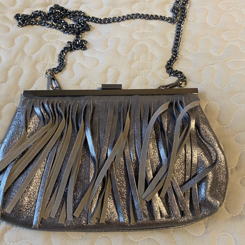 Vimoda Leather Bag with tassels